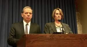 Senate President John Cullerton and Republican Leader Christine Radogno.