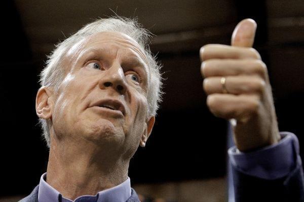 Illinois Gov. Bruce Rauner speaks to reporters last November in Springfield, Ill.