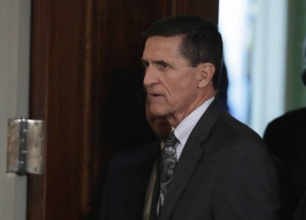 National Security Adviser Michael Flynn in the east Room of the White House in Washington, Monday, Feb. 13, 2017, for a joint news conference with President Donald Trump and Canadian Prime Minister Justin Trudeau.