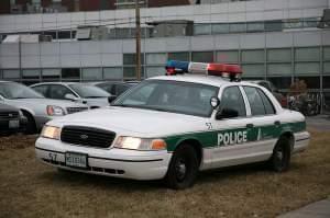 A Champaign Police car