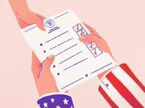 Illustration of a report card.