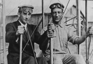 Cpl. Frank Scott and Pfc. James O'Brien on Sept. 28, 1912. Scott Field was named for Scott, the first enlisted service member killed in an aviation crash.