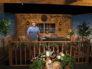 Dianne Noland on the set of Mid-American Gardener