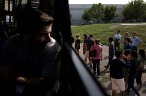 Medical students board a bus to visit some of the poorest neighborhoods in St. Louis. 