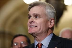 Sen. Bill Cassidy, R-La., speaks on Capitol Hill, Tuesday, Sept. 19, 2017 in Washington. 