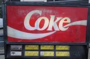 Soft drink vending machine
