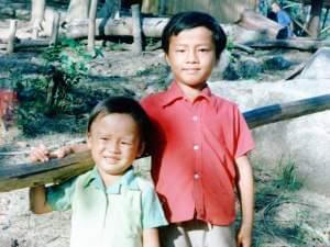 Two boys standing together