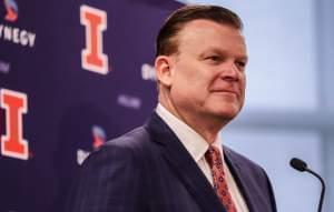 Illinois mens' basketball coach Brad Underwood.