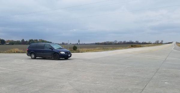 The newly constructed intersection of Olympia Drive and North Lincoln Avenue, north of Urbana.