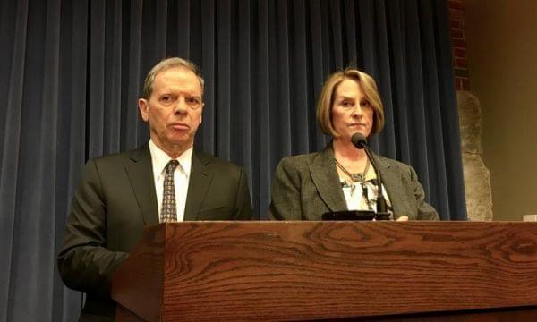 Illinois Senate President John Cullerton and then-Senate Minority Leader Christine Radogno in early 2017.