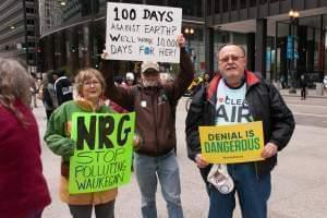 Protesters at a rally in April.