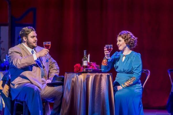 Georg (Nole F. Jones) and Amalia (Rachel Weinfeld) in a scene from "She Loves Me," opening Thursday night at Krannert Center for the Performing Arts.