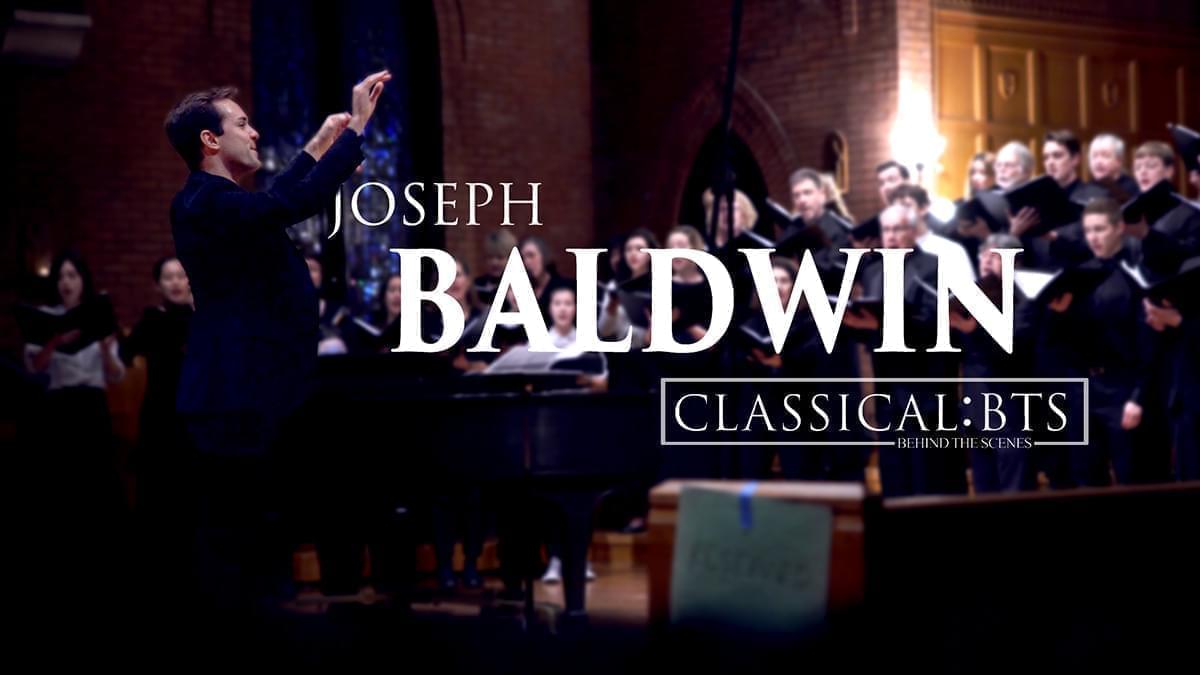 Joseph Baldwin conducting an orchestra