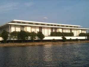 Kennedy Center seen from the Potomac River.