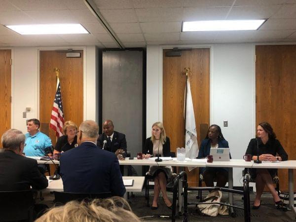 SIU Administrators testify before the IL House Higher Education Committee in Carbondale.