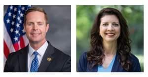 Republican Rodney Davis (left) and Democrat Betsy Dirksen Londrigan (right)