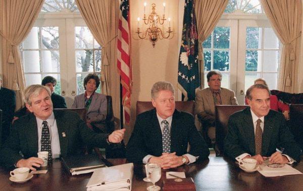 Bill Clinton and Bob Dole