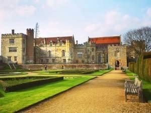 a castle on the english countryside