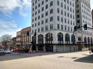 Masonic temple and plaza in downtown Danville