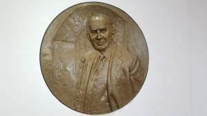 Relief sculpture of William W. Grainger. 