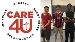 Care4U logo and photo of boys