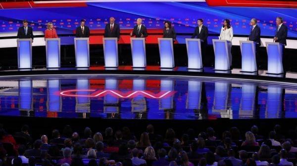 Democratic presidential candidates debated last month in Detroit.