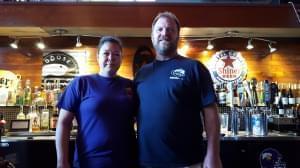 Tammy Yates and Chad Hunziker behind the bar at Chubby's in Macomb.