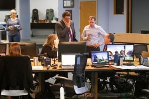 Farmers, state and federal agriculture department officials, law enforcement and others convened at Iowa's State Emergency Operations Center.