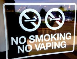 No Smoking and No Vaping sign