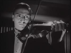 Yehudi Menuhin playing the violin. 