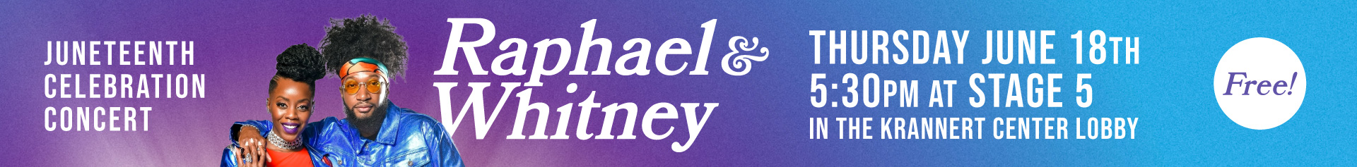 Photo of Raphael & Whitney, who will be performing for the Illinois Soul Juneteenth celebration on June 18 at 5:30pm.