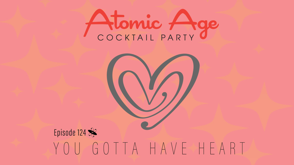 Atomic Age logo with an illustration a heart. Text reads