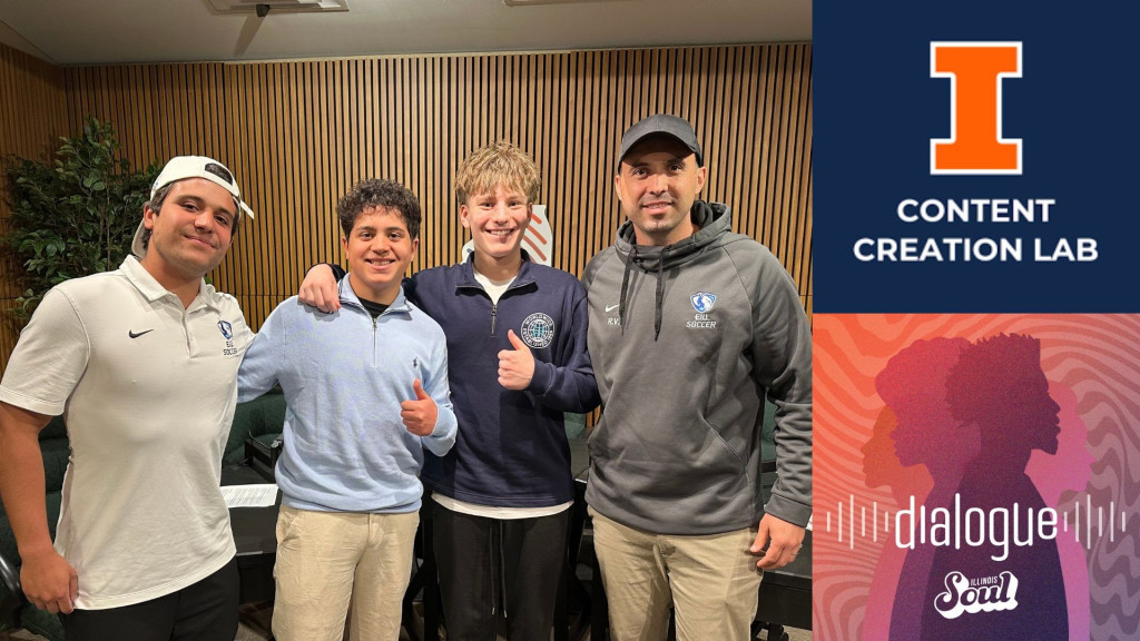 four athletes looking at camera
