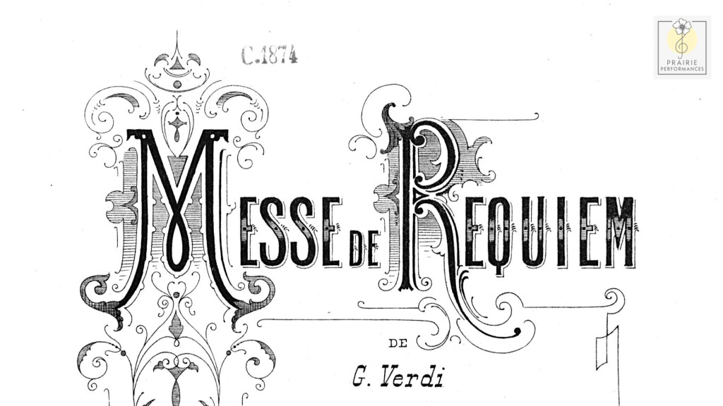 Cover page for the score to Verdi's Requiem. 