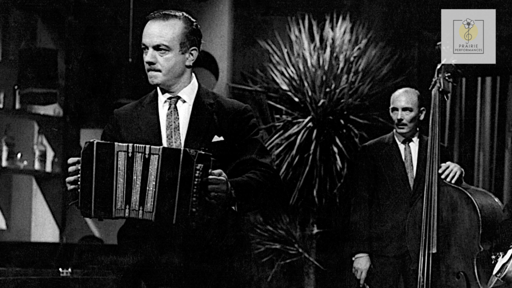  Black and white photograph of Astor Piazzolla