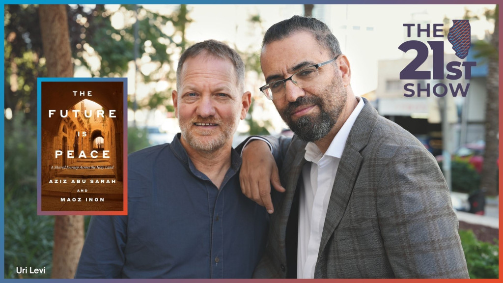  Israeli Maoz Inon (left) and Palestinian Aziz Abu Sarah have written a new book called “The Future is Peace: A Shared Journey Across the Holy Land.”