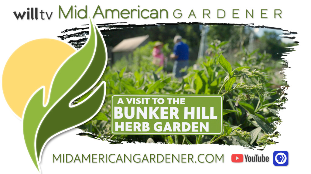 Plants at Bunker Hill Herb Garden and Mid American Gardener logo