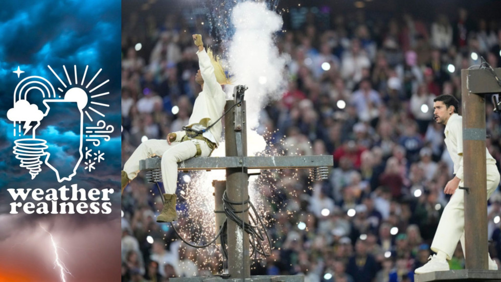 Bad Bunny performs during the halftime show of the NFL Super Bowl 60 football game between the Seattle Seahawks and the New England Patriots, Sunday, Feb. 8, 2026, in Santa Clara, Calif.
