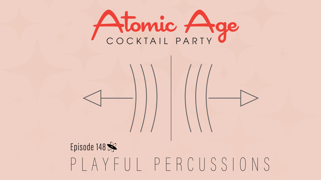 Atomic Age logo with illustration of wavy lines with arrows left and right. Text reads 