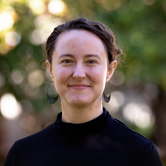 woman looking at camera