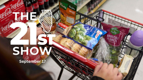 food in grocery basket