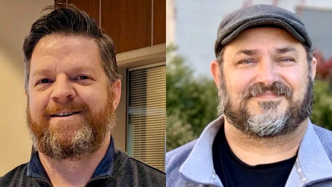 Left: Joe Trotter with the Champaign-Urbana Public Health Dept., right: Chris Schaffner with the Jolt Foundation