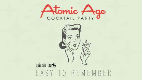 Atomic Age logo with an illustration of woman with string tied around her finger. Text reads 