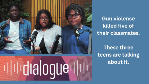 three teenagers in graphic
