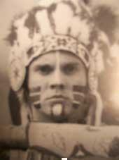 Student portraying Chief Illiniwek