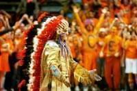 Chief Illiniwek at basketball game